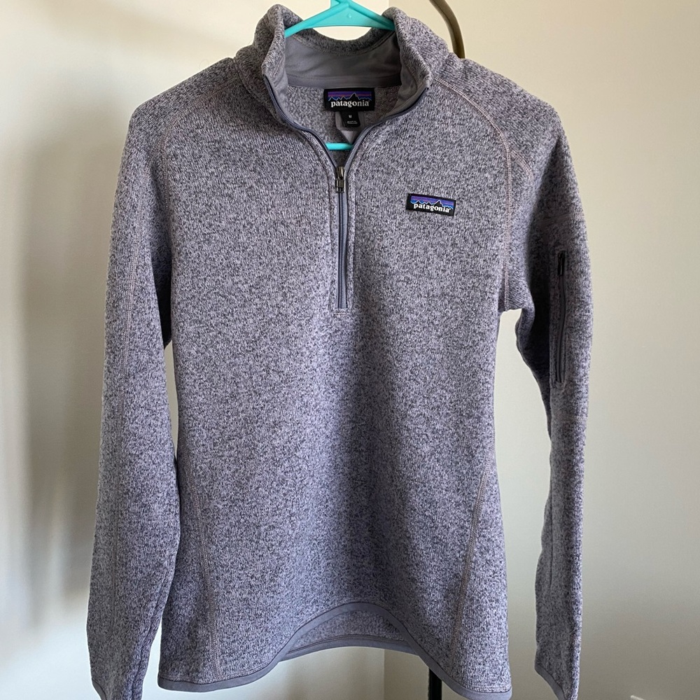 Patagonia Better Sweater 1/4 zip heathered purple